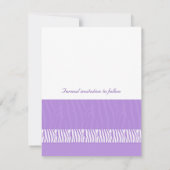 Klassiek Mauve Bewaar de Datum Save The Date (Achterkant)