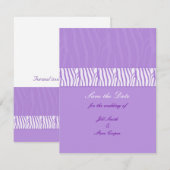 Klassiek Mauve Bewaar de Datum Save The Date (Voorkant / Achterkant)