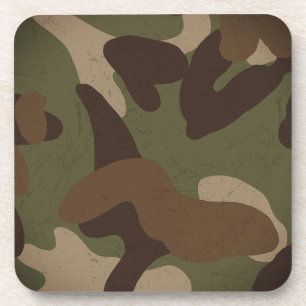 Klassiek militair camouflagepatroon bier onderzetter