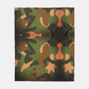 Klassiek militair camouflagepatroon fleece deken