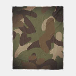 Klassiek militair camouflagepatroon fleece deken