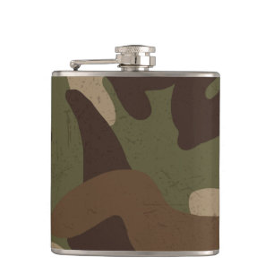 Klassiek militair camouflagepatroon heupfles