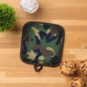 Klassiek militair camouflagepatroon pannenlap