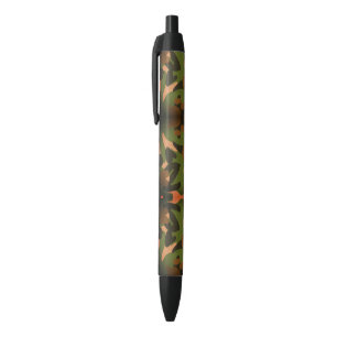 Klassiek militair camouflagepatroon zwarte inkt pen