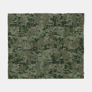 Klassiek militair digitaal camouflagepatroon fleece deken