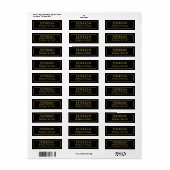 Klassiek Minimaal Retouradreslabel Etiket (Full Sheet)