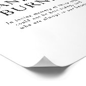 Klassiek Minimalistisch Deze Kaars Brand Wedding S Poster (Hoek)