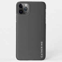 Klassiek minimalistisch donkergrijs iPhone 11Pro max hoesje