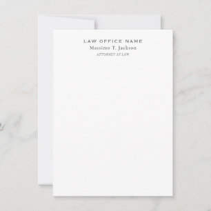 Klassiek Minimalistisch Eenvoudig Zwart Wit Notitiekaartje