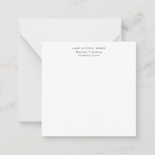 Klassiek Minimalistisch Eenvoudig Zwart Wit Notitiekaartje