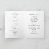 Klassiek minimalistisch gevouwen bruiloft programm programma (Binnen)