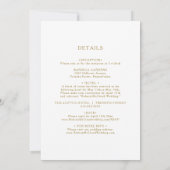 Klassiek minimalistisch goud alles in één bruiloft kaart (Achterkant)