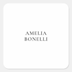 Klassiek Minimalistisch Professioneel Eenvoudig Vierkante Sticker
