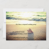 Klassiek minimalistisch, tropisch strand save the date (Achterkant)