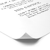 Klassiek minimalistisch uithangbord voor signature poster (Hoek)