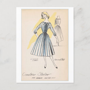 Klassiek modeontwerp voor jurk, Creators Studios Briefkaart