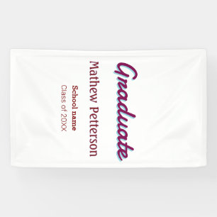 Klassiek modern afstudeerpi in effen mauve spandoek