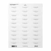 Klassiek modern Elegant Script Return-adres Etiket (Full Sheet)