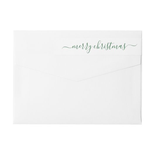 Klassiek Modern Groen Vrolijk Kerstscript (Achterkant)