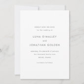 Klassiek Modern Huwelijk Save The Date (Voorkant)