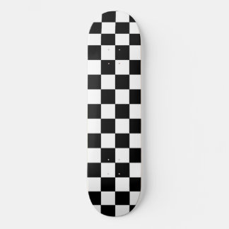 Klassiek Modern Minimaal Geruit Zwart-Wit Skateboard