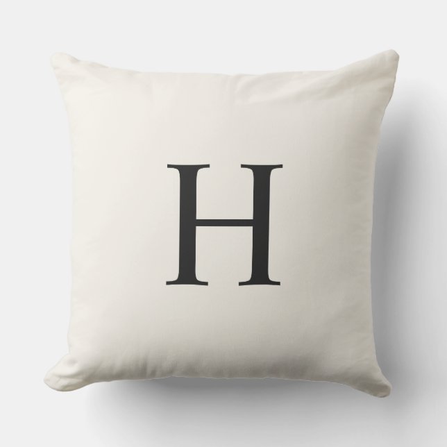 Klassiek Modern Monogram Buitenkussen (Voorkant)