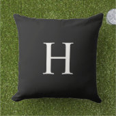 Klassiek Modern Monogram Buitenkussen (Gras)