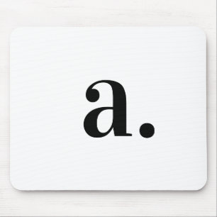 Klassiek Modern Monogram Wit Minimalist Muismat