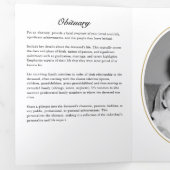 Klassiek Modern Schrift 2-Foto Rouwkaart Drieluik Programma (Binnenzijde eerst)