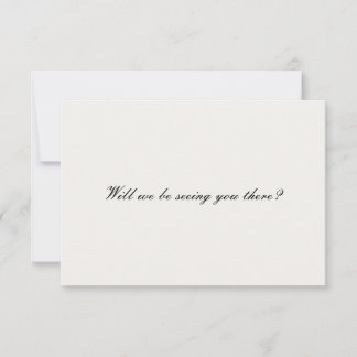 Klassiek Modern Script QR Code Wedding RSVP Kaartje