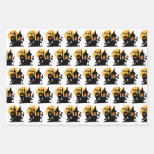 Klassiek modern spookhuis op wit inpakpapier vel (Voorkant 2)