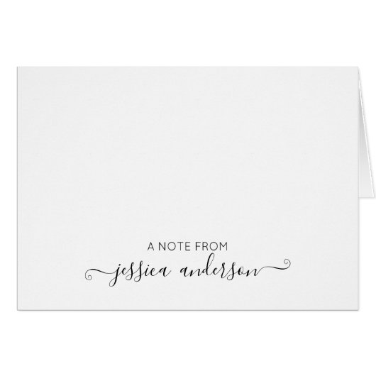 Klassiek Modern Stijlvol Elegant Zwart Grijs Scrip (Voorkant Horizontaal)