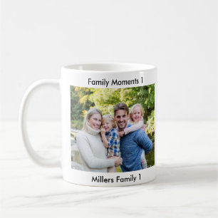 Klassiek modern tweefoto minimalist familiekleinod koffiemok