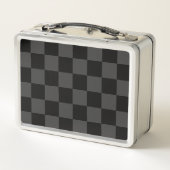 Klassiek Modern Zwart & Rokerig Zwart Checkerboard (Achterkant)