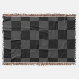 Klassiek Modern Zwart & Rokerig Zwart Checkerboard Deken