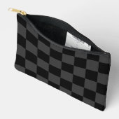 Klassiek Modern Zwart & Rokerig Zwart Checkerboard Etui (Open)