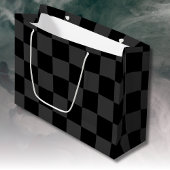 Klassiek Modern Zwart & Rokerig Zwart Checkerboard Groot Cadeauzakje