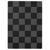 Klassiek Modern Zwart & Rokerig Zwart Checkerboard Klembord (Achterkant)
