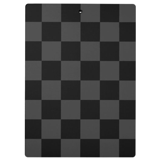 Klassiek Modern Zwart & Rokerig Zwart Checkerboard Klembord (Achterkant)