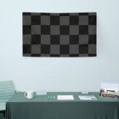 Klassiek Modern Zwart & Rokerig Zwart Checkerboard Spandoek (Beurs)