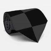 Klassiek Modern Zwart & Rokerig Zwart Checkerboard Stropdas (Opgerold)