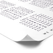 Klassiek modern zwart-wit trouwteken poster (Hoek)