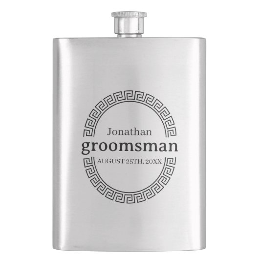 Klassiek moderne gepersonaliseerde vrijgezellenfee flacon (Voorkant)