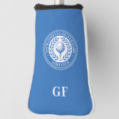 Klassiek monogram Aangepaste naam blauw Golfheadcover (Draai 90)