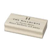 Klassiek monogram eenvoudig retouradres 	rubberstempel (Stempel)