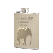 Klassiek Monogram Gouden Bruidsjonkers Heupfles (Links)