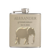 Klassiek Monogram Gouden Bruidsjonkers Heupfles (Voorkant)