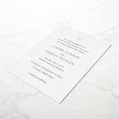 Klassiek Monogram Huwelijk Folie Uitnodiging (Gedraaid)