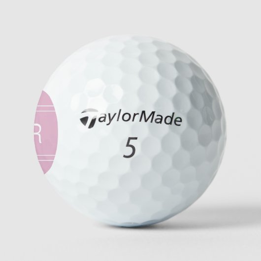 Klassiek monogram Initiaal sport Golfer roze Golfballen (Logo)
