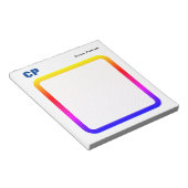 Klassiek Monogram Professioneel Eenvoudig Minimali Notitieblok (Schuin)